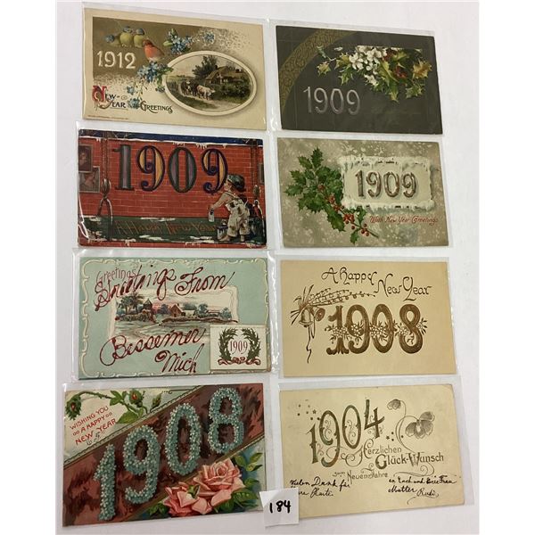 New Year Holiday Greeting Postcards Approx. 60