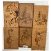 Image 2 : Novelty - 9 Leather Stork Postcards