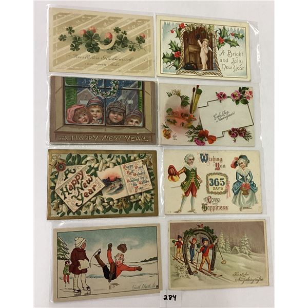 New Year's Holiday Greeting Postcards 100