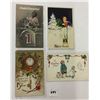 Image 3 : New Year's Holiday Greeting Postcards 100