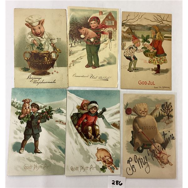 Animals - Pigs on Holidays & Greeting Postcards 14