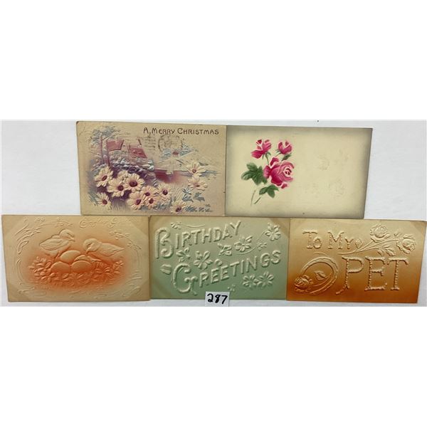 Airbrushed Holiday Greeting Postcards Approx. 100