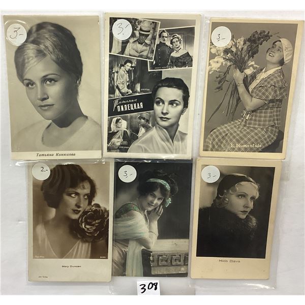 Women Real Photo Movie Stars Celebrity Postcards Approx. 130