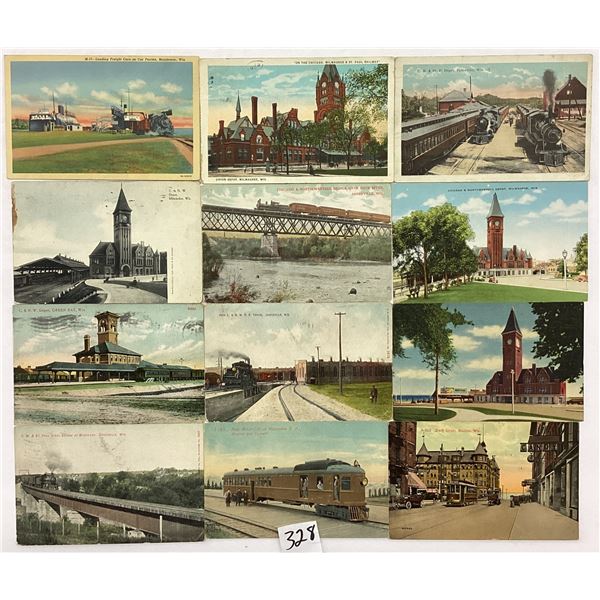 Wisconsin Railroad Train Postcards 30