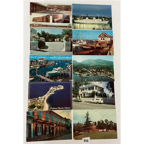 Misc. Standard Size Chrome Postcards Approx. 975