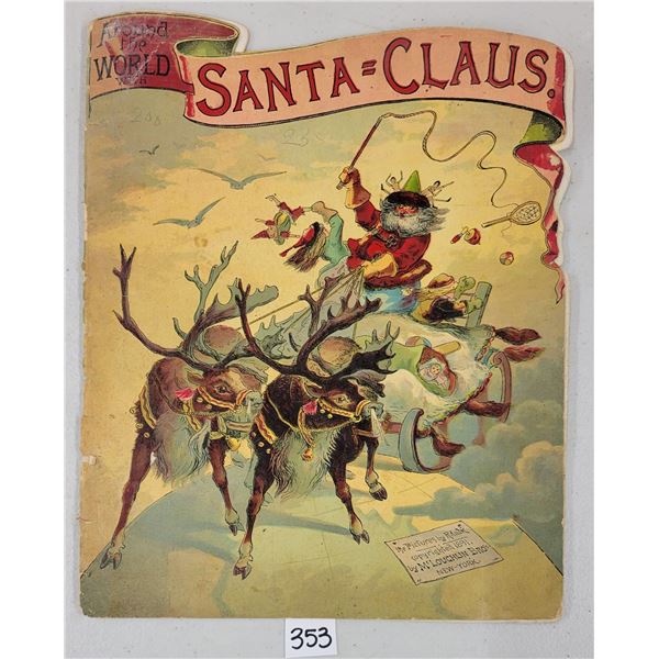 Vintage Around The World With Santa Claus Book