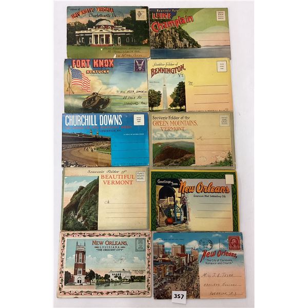 4 Boxes of Sorted Souvenir Folder Postcards 430+