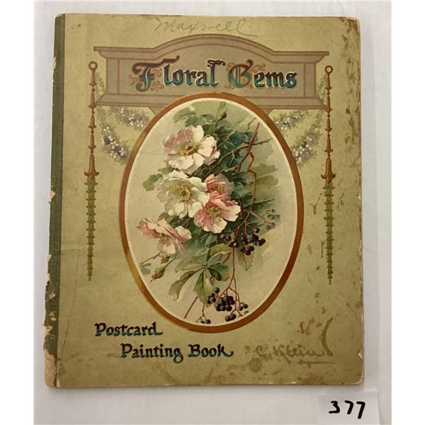 Postcard Tuck Painting Book Floral Gems by Catherine Klein