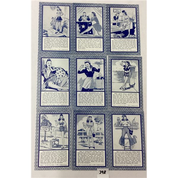 Blue & White Women Arcade Cards 16