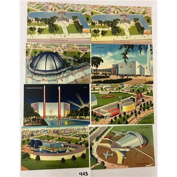 1940 New York World's Fair Postcards 25 with Wrapper