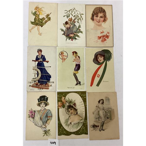 Pretty Lady Greeting Postcards 27
