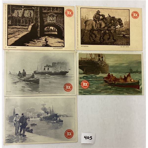 Transportation - Red Star Linen Ocean Liner Postcards 8