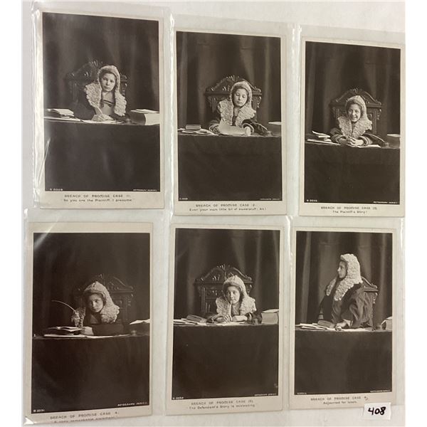 Real Photo Rotograph Law Set of 6 "Breach of Promise Case" Postcards