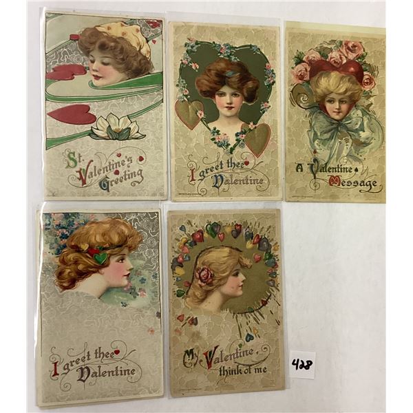 Winsch Valentine's Day Schmucker Ladies Postcards 4