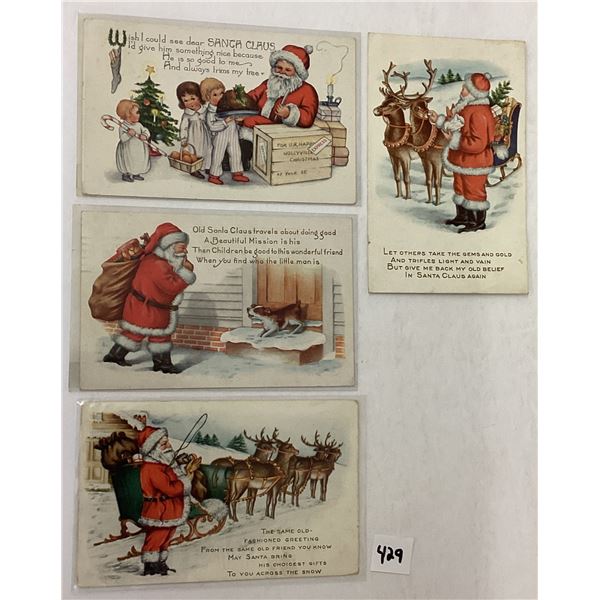 Whitney Santa Claus Christmas Holiday Greeting Postcards
