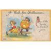 Image 5 : Set of 4 Bergm. Halloween Yellow Border Holiday Greeting Postcards