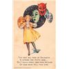 Image 1 : Tuck Schmucker Halloween Series No. 100 Girl & Masks Postcard