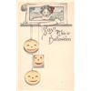 Image 1 : United Art Girl & Jack-o-lanterns Halloween Holiday Postcard