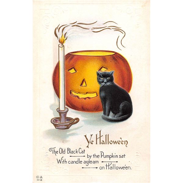 Nash Halloween Candle Black Cat & Pumpkin Holiday PC