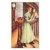 Image 1 : Whitney Halloween Woman In Green Holiday Greeting Postcard