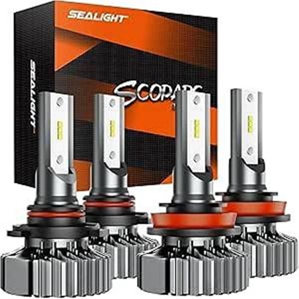 SEALIGHT Scoparc 9005 LED Lighting, 4 Pack