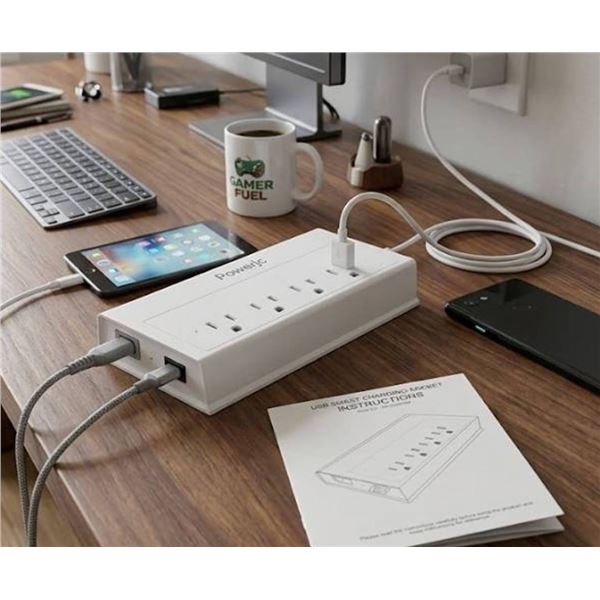 Powerjc Power Strip Surge Protector