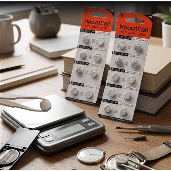 Lot of 2-Â  HoootCell AG3/LR41 Alkaline Batteries 10 Per pack