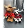 Image 2 : Stuffed Moose and Raccoon Plush Toys