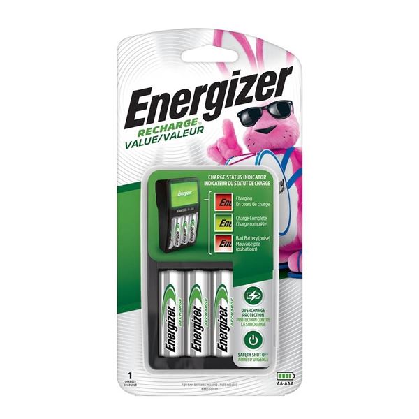 Energizer Recharge Value Charger with 4 AA