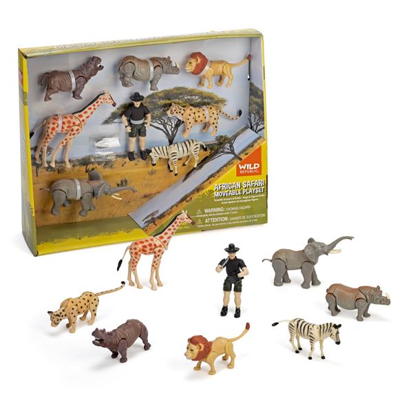 Prextex Safari Animals 9 Piece Set
