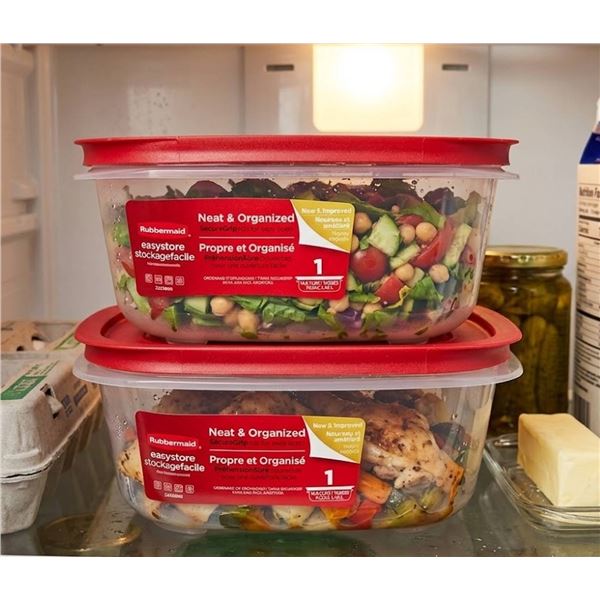 2 Rubbermaid Easystore Containers 1.4L