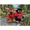 Image 1 : RCMP Mountie Moose and Bear Plush Pair