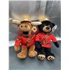 Image 2 : RCMP Mountie Moose and Bear Plush Pair