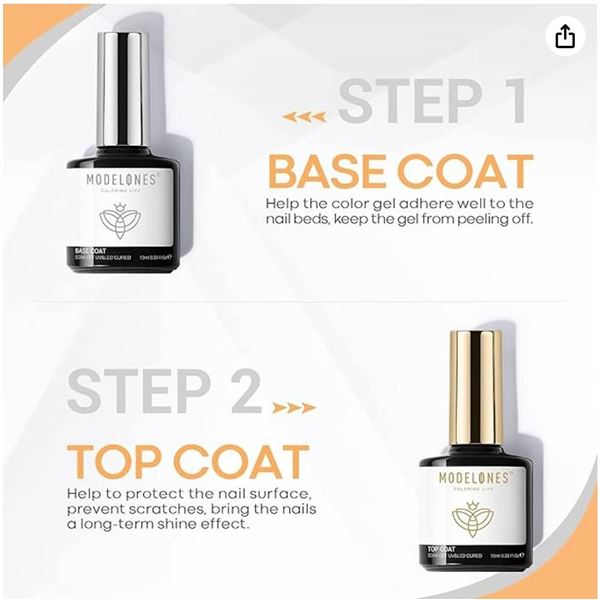 Modelones Gel Base and Top Coat Set
