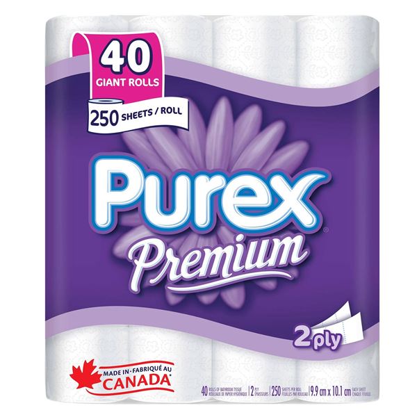 Purex Premium 40 Giant Rolls Toilet Paper