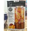 Image 2 : Glass Drink Dispenser with Acacia Stand 8.3L