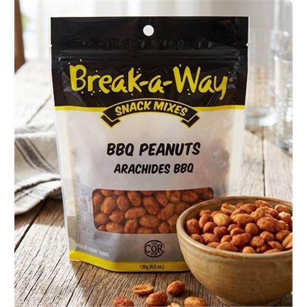 Case of Break-A-Way BBQ Peanuts Canada