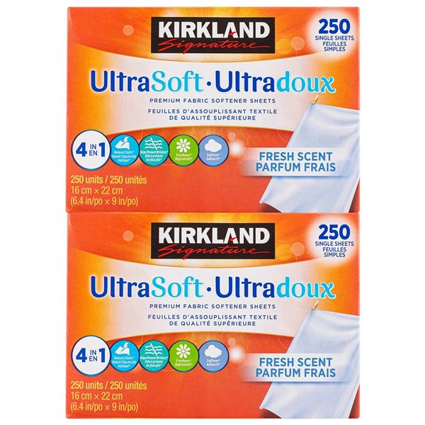 Kirkland Ultra Soft Fabric Softener Sheets 2x