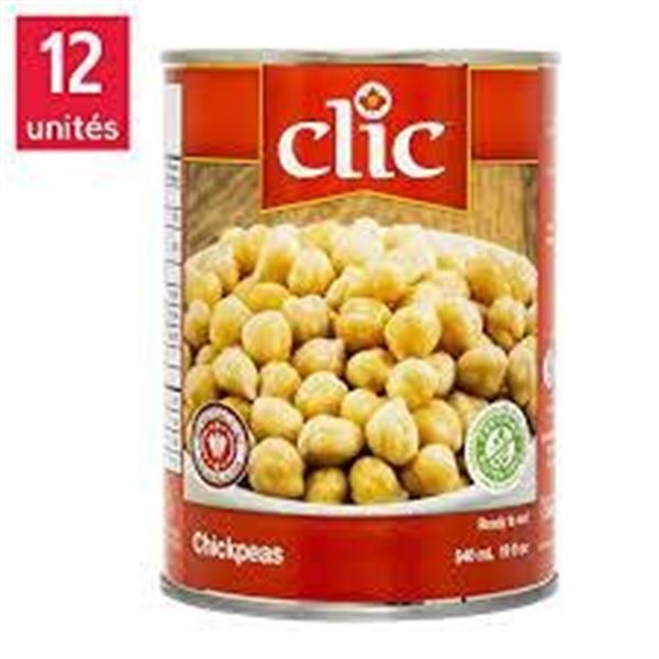 Clic Chickpeas 12x540mL Cans