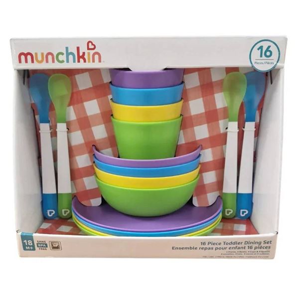 Munchkin 16 Piece Toddler Dining Set