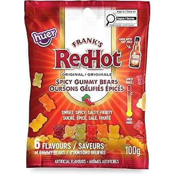 Frank's RedHot Spicy Gummy Bears 15 x 100g