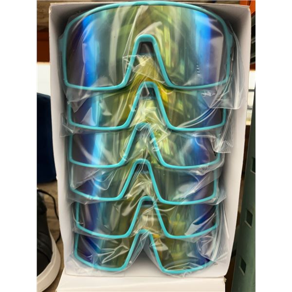 Five Blue Mirrored Sunglasses