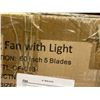 Image 4 : 60 Inch 5-Blade White Ceiling Fan with Light