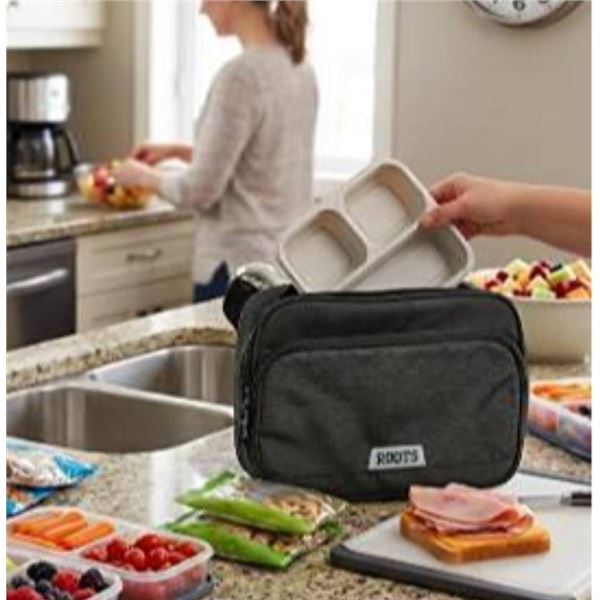Roots Lunch Bag Black Soft Shell