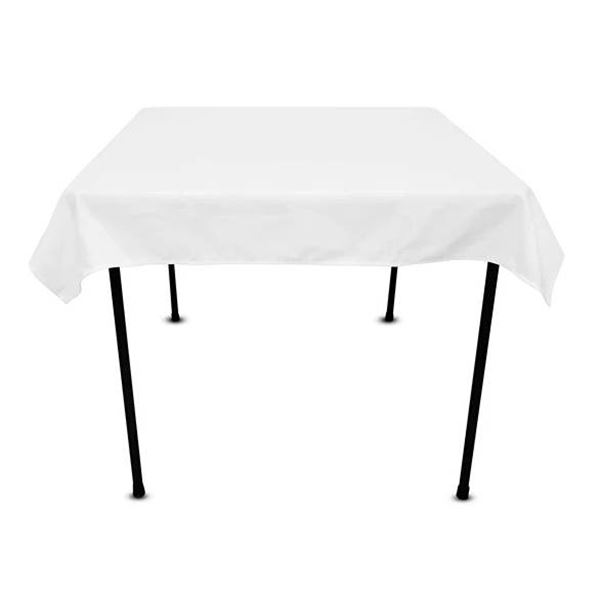 Surmente White Tablecloth 52x52 Inches