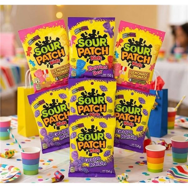 Lot of 7 - Sour Patch Kids Candy AssortedÂ  Packs