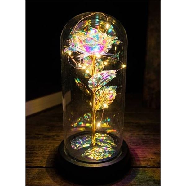 LED Glass Dome Rose Ornament