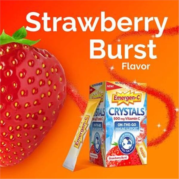 Emergen-C Crystals Strawberry 24 Pack