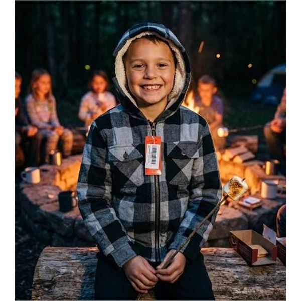 Zenthace Kids Flannel Jacket, Size S