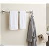 Image 1 : set of 3Â  Brushed Steel bathroom towel hangers